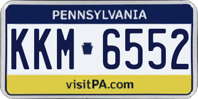 PA license plate KKM6552