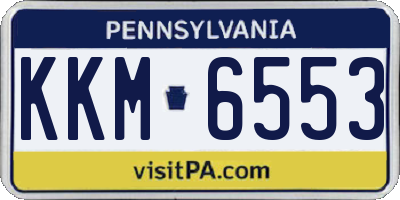 PA license plate KKM6553