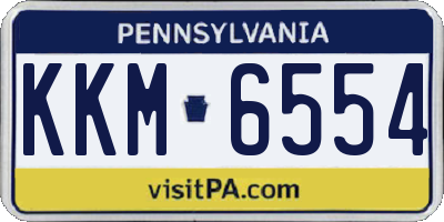 PA license plate KKM6554
