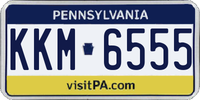 PA license plate KKM6555