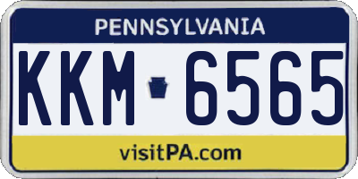 PA license plate KKM6565