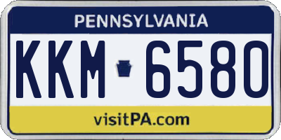 PA license plate KKM6580