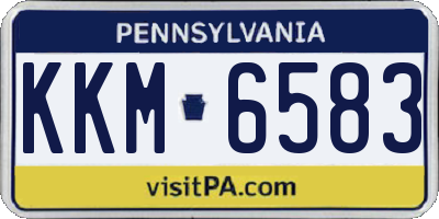 PA license plate KKM6583