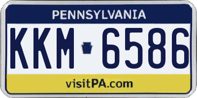 PA license plate KKM6586