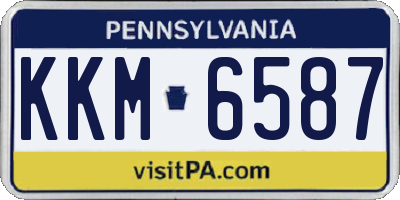 PA license plate KKM6587