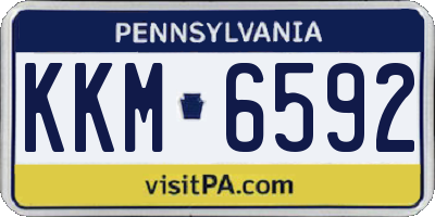 PA license plate KKM6592