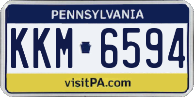 PA license plate KKM6594