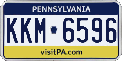 PA license plate KKM6596