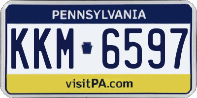 PA license plate KKM6597