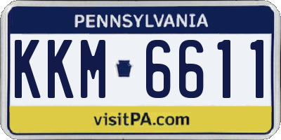 PA license plate KKM6611