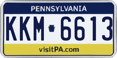 PA license plate KKM6613