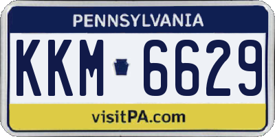 PA license plate KKM6629