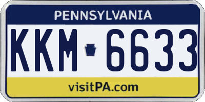 PA license plate KKM6633