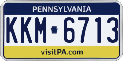 PA license plate KKM6713