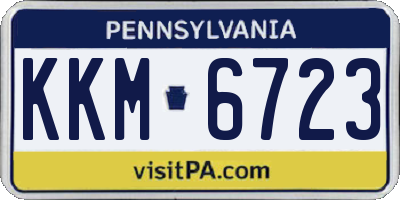 PA license plate KKM6723