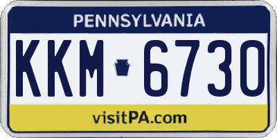 PA license plate KKM6730