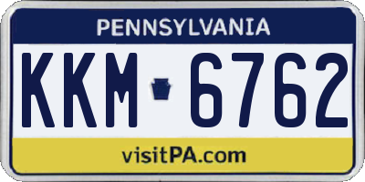 PA license plate KKM6762
