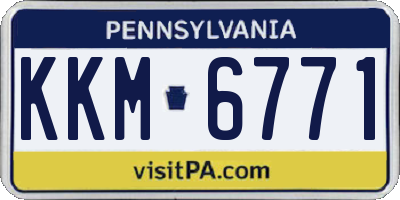 PA license plate KKM6771