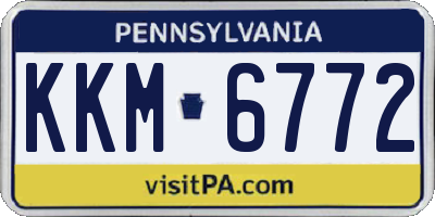 PA license plate KKM6772
