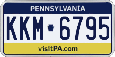 PA license plate KKM6795