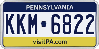 PA license plate KKM6822