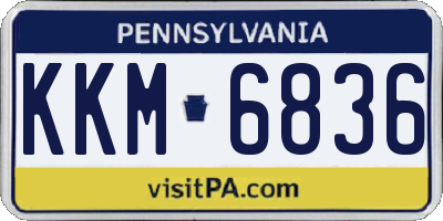 PA license plate KKM6836