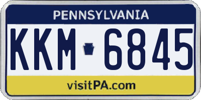 PA license plate KKM6845