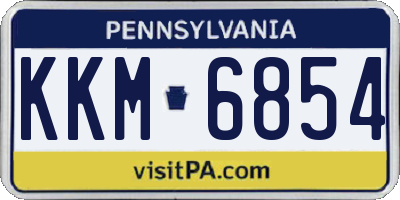 PA license plate KKM6854