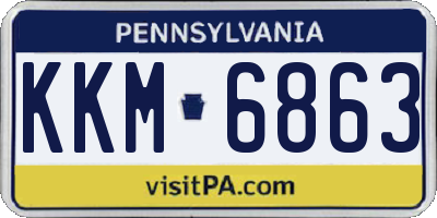 PA license plate KKM6863