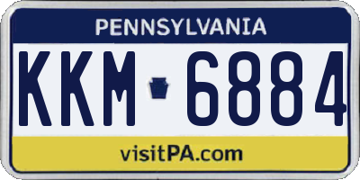 PA license plate KKM6884