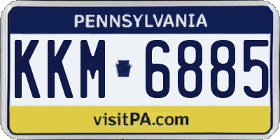 PA license plate KKM6885