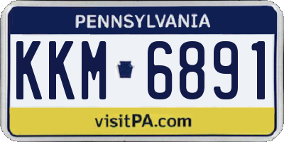 PA license plate KKM6891