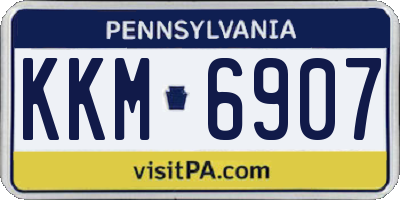 PA license plate KKM6907