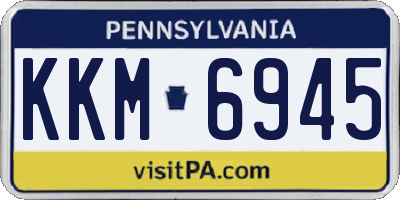 PA license plate KKM6945
