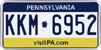 PA license plate KKM6952