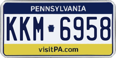 PA license plate KKM6958