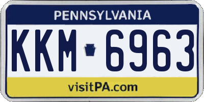PA license plate KKM6963