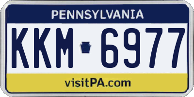 PA license plate KKM6977