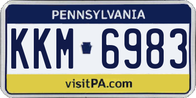 PA license plate KKM6983