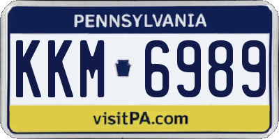 PA license plate KKM6989