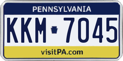 PA license plate KKM7045