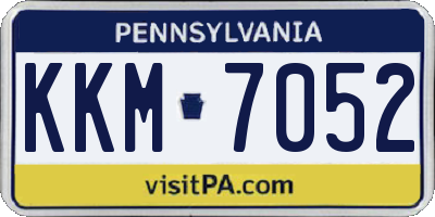 PA license plate KKM7052