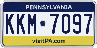 PA license plate KKM7097