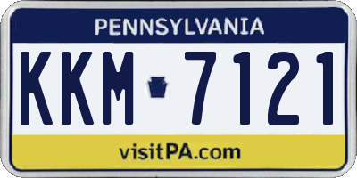 PA license plate KKM7121