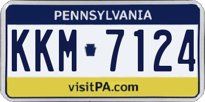 PA license plate KKM7124