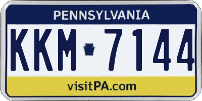 PA license plate KKM7144