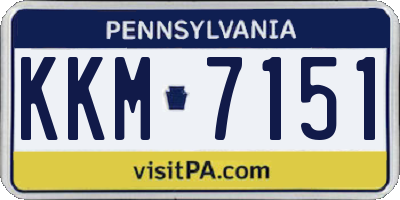 PA license plate KKM7151