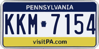 PA license plate KKM7154