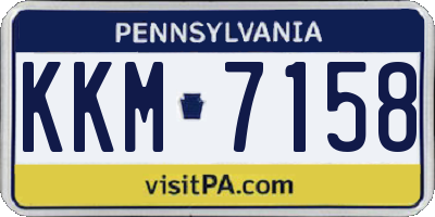 PA license plate KKM7158