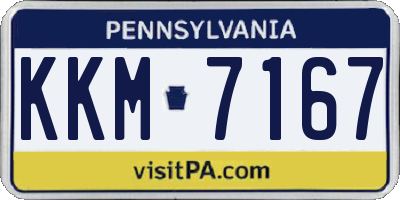 PA license plate KKM7167